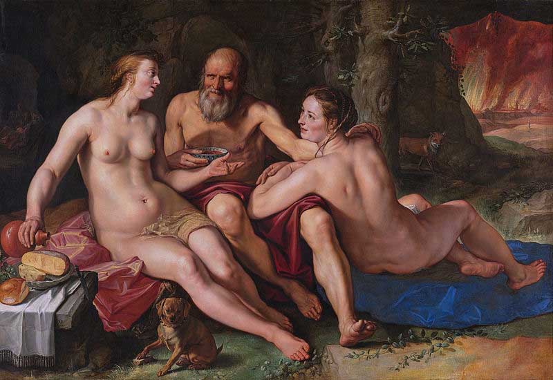 Lot and his daughters.